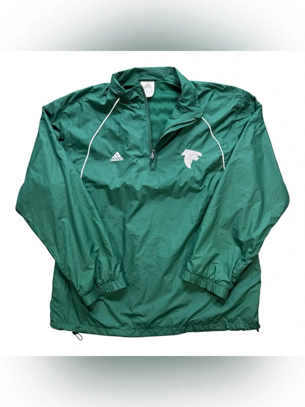 Vintage Y2K Adidas Atlanta Falcons Windbreaker Jacket 1/4 Zip Pullover Men’s L